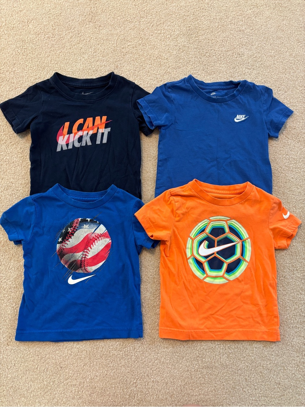 Nike Toddler Short Sleeve 4 Tees Size 2T